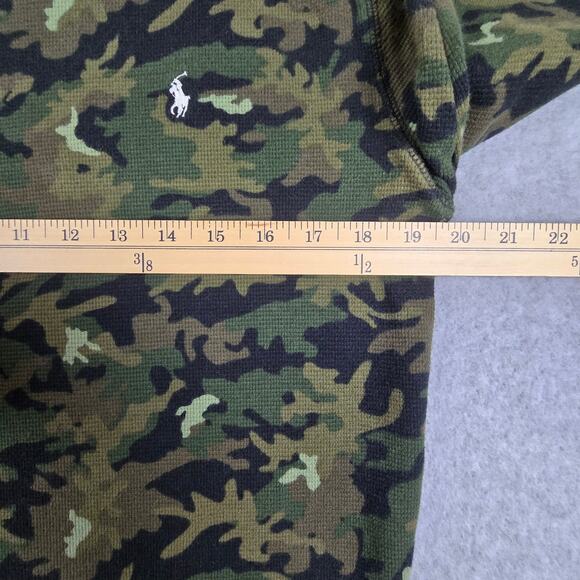 Polo Ralph Lauren Shirt Size Large Camo Thermal Long Sleeve Crewneck Pullover - Picture 12 of 15